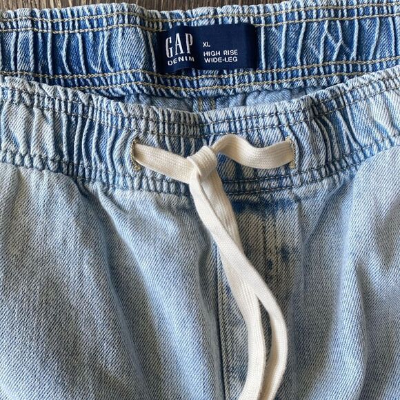 Gap High Rise Soft Easy Baggy Jeans sz XL Boho Beach Coastal Festival School - Picture 8 of 15